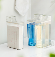 Grand distributeur de savon à lessive, support de détergent transparent, stockage de détergent à lessive et organisateur de détergent à lessive
