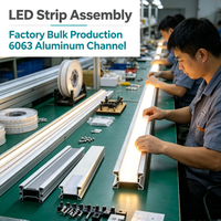 Profilé en aluminium extrudé 6063 de haute qualité pour éclairage linéaire LED avec diffuseur PC givré pour l'assemblage de bandes LED