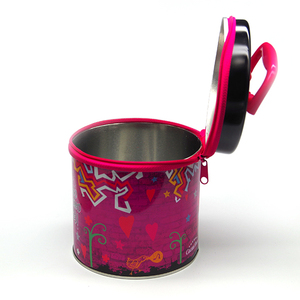 Bán <span class=keywords><strong>Hot</strong></span> Custom In Vòng Xô Kim Loại Kẹo Quà Tặng <span class=keywords><strong>Tin</strong></span> Bút Chì Trường Hợp Dây Kéo Hộp Thiếc Với Xử Lý - Product Image 3