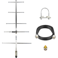 Antena Yagi de 400-470MHz para Radioaficionados, 5 Elementos, Alta Ganancia 9dBi, Largo Alcance, Conector SL16
