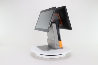 Système de terminal de point de vente CITAQ D1 à double écran Android/Windows 10 avec écran tactile capacitif et construction en métal/alliage d'aluminium