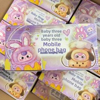 Étui de téléphone authentique Babythree en peluche, boîte mystère, jouet tendance, poupée créative et mignonne, fabriqué en Chine, unisexe, 14+, boîte individuelle, vente en gros, original