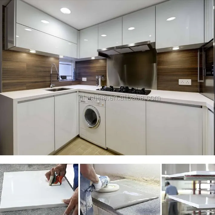 Hoogglans Lak Keukensets Meubels Met Luxe Moderne Stijl Voor Buitenhuis Gebouw Keukenkast