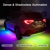 Kit de sous-allumage rigide de qualité supérieure extérieur IP68 sous-carrosserie étanche RGBIC barre de LED rigide sous lumière rougeoyante pour voiture camion tout-terrain