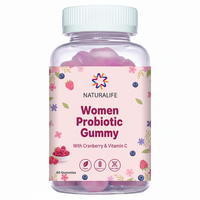 Gummies probiotiques pour femmes véganes et halal, OEM, sans gluten, probiotiques vaginaux en gummies, bonbons complémentaires, soutient la constipation