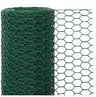 Rouleaux de grillage hexagonal en fil de fer galvanisé anti-rouille de 25 mm, revêtement PVC, pour élevage de poulets et volailles, avec service de pliage