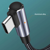 Câble USB Type C vers Type C à angle droit 90 degrés PD 100W, câbles de charge rapide et de transfert de données pour Apple Macbook Samsung Huawei