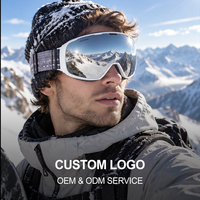 Masque de ski OTG magnétique interchangeable HD pour lunettes de vue, anti-buée, pour adultes, ski et snowboard