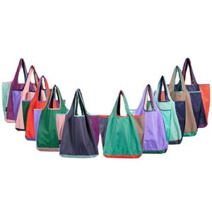 Custom Logo New Polyester Foldable Shopping Bag Eco Friendly Reusable Roll up Folding Grocery Tote Bag - Product Image 1
