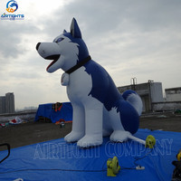 Ballon gonflable de chien de Husky de modèle animal géant durable extérieur de vente d'usine de la Chine