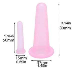 Silicone ventouses pot maison Anti <span class=keywords><strong>Cellulite</strong></span> Massage thérapie outil visage Durable vide canettes <span class=keywords><strong>ventouse</strong></span> Transparent/rose - Product Image 3