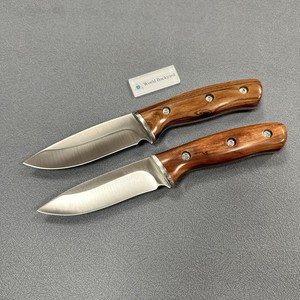 Blh01 شعار مخصص الكلاسيكية 3Cr13 مقبض خشبي من الفولاذ المقاوم للصدأ مستقيم الصيد سكين شفرة ثابتة - Product Image 2
