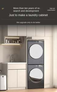 Mueble de Lavandería Moderno Personalizado de Estilo Italiano, Panel de Abedul Macizo, Integrado para Lavado y Secado, Ecológico, Gran Venta - Product Image 5