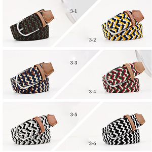 Femmes Casual Tricoté <span class=keywords><strong>Boucle</strong></span> Pin <span class=keywords><strong>Sans</strong></span> Trous Hommes <span class=keywords><strong>Ceinture</strong></span> Tissé Toile Élastique Extensible Tressé Ceintures Extensibles pour <span class=keywords><strong>Femme</strong></span> Jeans - Product Image 6