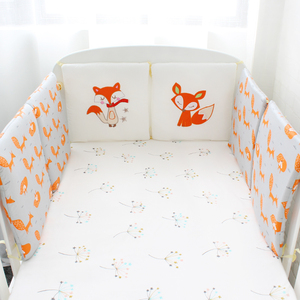 Réglable respirant petit renard motif imprimé Nouveau-Né crèche de bébé de lit tapis oreiller plaquettes ensemble - Product Image 3