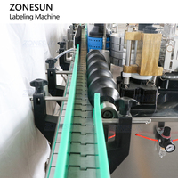 ZONESUN ZS-WGTB01 – Machine d'étiquetage automatique de bouteilles rondes en verre de Sauce de vinaigre de bière