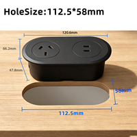 Prise de courant encastrée pour bureau, 1 prise AC, 2 ports USB C, chargeur 30W pour bureaux et postes de travail