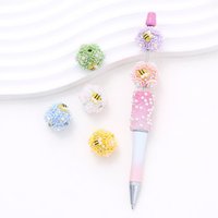 Boules de fleurs d'abeille en strass écologiques Selina Crystal 23 mm – Fournitures de bricolage pour stylos, chaînes de téléphone et décoration de vêtements