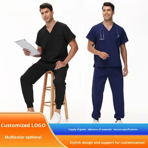 Divisa da Lavoro a Maniche Corte per Sala Operatoria, Infermieri, Dentisti, Personale Ospedaliero, Abbigliamento Medico per Lavaggio Mani, Taglia <span class=keywords><strong>XL</strong></span> da Donna - Product Image 2