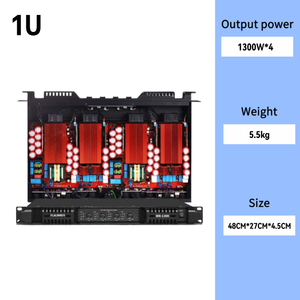 FLALWREO WR-1300 Amplificatore Digitale 1U 4 * 1300W 4 Canali 4 Ohm in Metallo per KTV Club Party Sistema Audio Stereo Classe D - Product Image 4