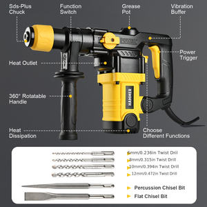 Heavy-duty Industrial-grade Hammer <strong>Drill</strong> Concrete <strong>Electric</strong> Hammer <strong>Drill</strong> Adjustable <strong>Electric</strong> Hammer <strong>Drill</strong> for Renovation Work - Product Image 6
