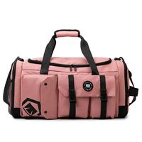 Sac de sport pliable personnalisé avec logo tendance, pour femmes et hommes, imperméable, rose, sac de voyage