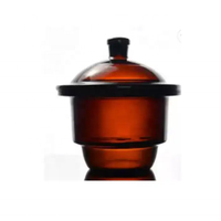 Verrerie de laboratoire Dessiccateur à vide en verre transparent ambré 150mm 210mm avec plaque en porcelaine