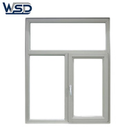 Ventanas Abatibles y Giratorias de Triple Cristal con Diseño Chino de UPVC, a Prueba de Mosquitos, para Patio, Dormitorio, Sala de Estar, WSD, Nueva Llegada