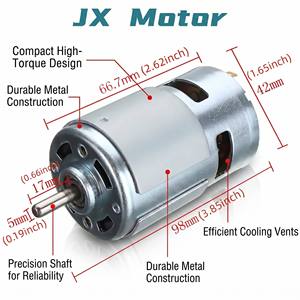 มอเตอร์ RS 775 755 ความเร็วสูง แบบคู่ 12V 24V 18800RPM แบบแปรงถ่าน พร้อมเกียร์แม่เหล็ก รุ่น RS775 ความเร็วสูง แรงบิดสูง - Product Image 1