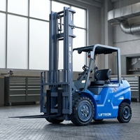 Gudang Perlengkapan Furnitur, Penggerak Pallet, Kontrol Layar Sentuh, Penggerak Roda Depan, Ban Solid, Forklift Listrik Liftron CPD20 2000kg