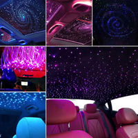 Kit de moteur lumineux à fibres optiques LED RGBW 16W avec application et télécommande, 1000 pièces, ciel étoilé pour voiture, indice de protection IP65