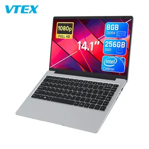 Laptop komputer Netbook Super tipis 14.1 inci, Laptop kantor bisnis Win10, Notebook belajar, Pc portabel