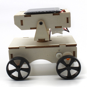 Kit de voiture robot en bois à énergie solaire pour enfants, jouet éducatif pour expériences scientifiques avec panneau solaire et commande manuelle - Product Image 4