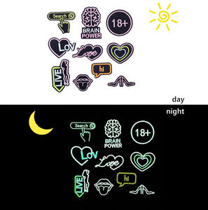 แพทช์ปักลายสไตล์ไนต์คลับ ดีไซน์ใหม่ รูปหัวใจ ปาก คำว่ารัก ทำจากโพลีเอสเตอร์ สำหรับติดเสื้อผ้าและหมวก - Product Image 2