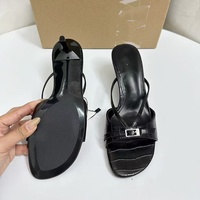 Nouvelles sandales noires pour femmes ZA2026 - Sandales à talons hauts compensées à bout ouvert et à brides - Vente directe d'usine et vente en gros