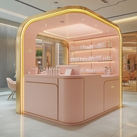 Présentoir de manucure M2 Kiosque de vitrine de manucure moderne personnalisé avec conception de magasin de barre d'ongle pour meubles de salon de manucure
