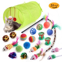 Juego de Juguetes Coloridos de Dibujos Animados para Gatos y Perros, Juguetes Interactivos Plegables de Poliéster para Ejercicio en Interiores y Alivio de la Ansiedad