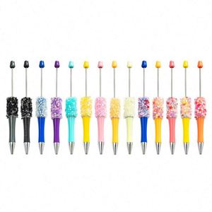 DIY Rhinestone Bead <b>Pen</b> Handmade Stick-On Rhinestone Ballpoint <b>Pen</b> Creative Cute Girly Plastic <b>Pen</b> Wholesale - Product Image 1