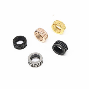 Cuentas de acero inoxidable Yunnique para la fabricación de pulseras, diseño griego vintage, accesorios de joyería, 8 mm de diámetro, proceso de fundición - Product Image 2