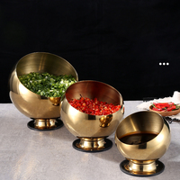 Yuedisi Restaurant : Vaisselle inclinée, pots à assaisonnement, bols à sauce et à fruits, saladiers en acier inoxydable pour la restauration