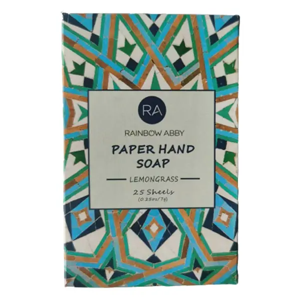 Mini hojas de jabón de papel de viaje desechables portátiles, jabón de manos perfumado de lavanda para interiores y exteriores