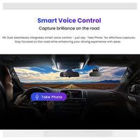 DDPAI N5 Dual 2026 4G Kamera Mobil Black Box Dash Cam Resolusi 4K Ultra HD Layar LCD Bluetooth Penglihatan Malam Rekaman Depan Belakang Hitam