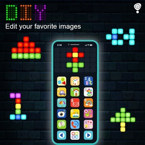 Jouet musical multifonctionnel éducatif Y-phone, écran couleur LED, machine d'apprentissage de l'anglais, téléphone portable, jouet pour enfants - Product Image 4