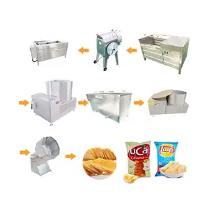 Semi- Automatic Potato Chips Production Line Fried Potato Chips Production Line Machine Potato Chips Plant