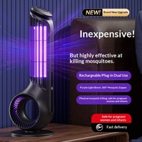 Lampe anti-moustiques électrique à LED, rechargeable par USB-C, piège à insectes UV pour usage domestique