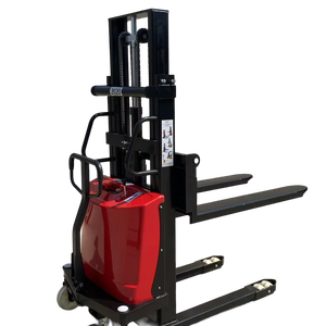Small Self-Load Lifting <strong>Stacker</strong> Portable <strong>1.5T</strong> 1600MM Mini Semi-Electric Forklift Hand <strong>Manual</strong> Lifting Forklift From China - Product Image 1