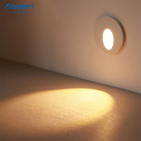 Lampe d'escalier en aluminium durable 2W, ronde ou carrée, style nordique, encastrée, étanche IP65, pour extérieur, vente en gros