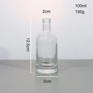 Preferito dal cliente: bottiglia di Whisky Mini Vodka trasparente da 100ml