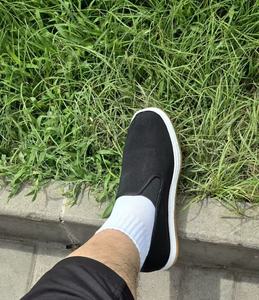 Zapatos sin cordones de lona transpirable para hombre, mocasines planos de estilo tradicional informal, calzado cómodo para uso diario y uso al aire libre - Product Image 1
