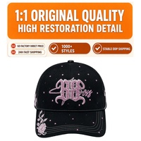 Gorras de Béisbol al por Mayor de Fábrica G5 con Visera Curva, 5 Paneles, Forro de Satén, Gamuza y Pedrería, San Judas Tadeo, Gorras Rico
